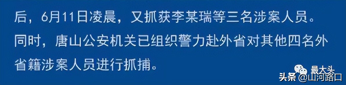 唐山“龙哥”9人中3人有前科，这下折了